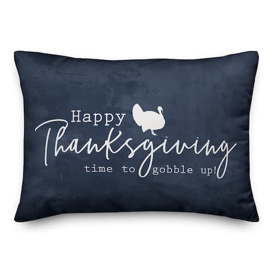 20&#x22; Time To Gobble Up Pillow